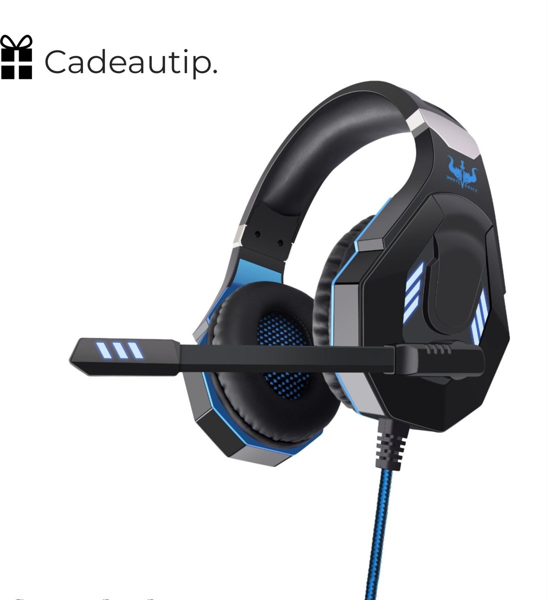 Ovleng GT93 RGB Gaming Headset - Zwart/Blauw | Stereo Gaming Headset - LED Game Headset - Geschikt voor o.a. PS4, Xbox, PC, Smartphone, Tablet, Switch & meer!